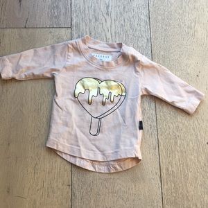 NWOT Huxbaby long sleeved shirt (0-3 months)